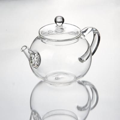 China Sustainable High Borosilicate Glass Teapot Set Heat Resistant Clear Glass Teapot for sale