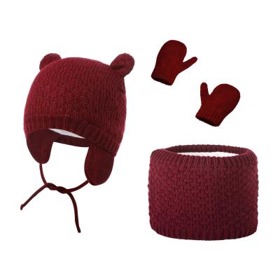 China Winter Warm Character Children Knit Hat Cute Glove Children Covers Girls Boys Hand Protection Lovely Glove Baby Children Girls Boys Gifts for sale