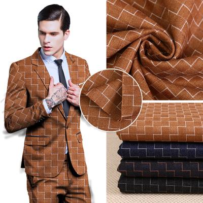 China Wrinkle Resistant 64%Polyester 33%Viscose 3%Spandex Fall And Winter Twill Stretch Suit Fabric For Men And Women for sale