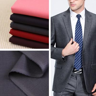 China Formal Factory Stock Wrinkle Resistant Fabric 80%Polyester 20%Viscose Blend Twill Fabric 80%Polyester 20%Viscose Pure Color Suit Fabric for sale