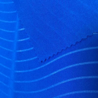 China Keqiao Wholesale Cheap Shrink-Resistant 100% Polyester Lining Interlock Jersey For Activewear Emboss With Wicking Fabrics 150-160gsm for sale