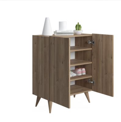 China (Other) Simple Design Adjustable Storage Cabinet High Quality Natural Wood Shoe for sale