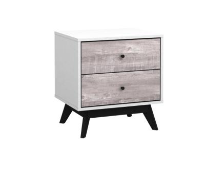 China (Other) Crislana Gray Faux Concrete Nightstand Adjustable Warm Bedroom For Sale Living for sale