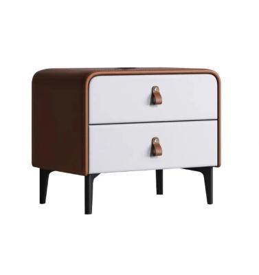 China (Other) Hot Selling Modern Adjustable Nightstand Accent Side Table with 2 Drawers Nightstand for sale