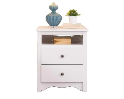 China Modern Copper Orchard White 2 Drawer (Other) Adjustable and Open Cubbie Nightstand for sale