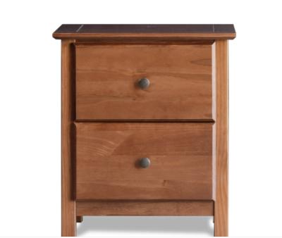 China Adjustable (Other) Recommend Wooden Furniture Shaker 2 Drawer Solid Wood Nightstand for sale