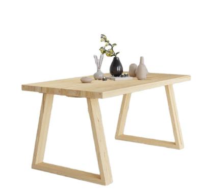 China Contemporary Natural Rectangular Dining Table Pine Wood Table For Dining Room Nordic Dining Table for sale