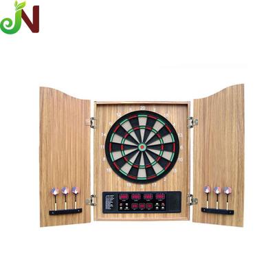 China Customized Indoor 17 Target Wall Paper Game Protector Wooden Dart Cabinet for sale