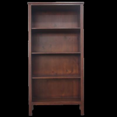 China Simple design 4 tier shelf in traditional antique wood for living room bookcase cabinet for sale