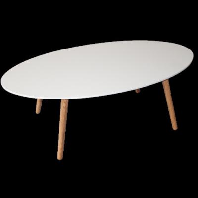 China Minimalist Oval Conference Wooden MDF Table Coffee Tea Table Living Room for sale