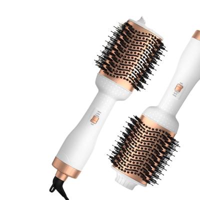 China Dry roll straight three in one Multifunctional warm-air comb anion hair curler hair curler and straightener dual-use blowing Combs for sale