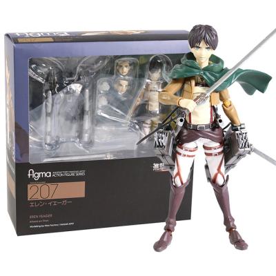 China Funny Figma Attack on Titan Shingeki No Kyojin Eren Jaeger Anime Action Number Toy #207 for sale