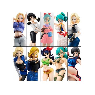 China DBZ Funny Dragon Girl Series Bulma Videl Lanci Gigi Anime Action Figure Toy for sale