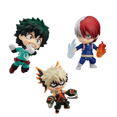 China Cartoon Toy 3 Styles Q Version My Hero Academia Anime PVC Figure Toy 686# Midoriya Izuku 1112# Todoroki Shouto for sale