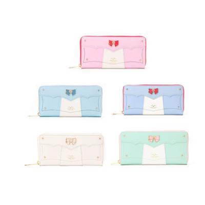 China Waterproof 8 Colors For Cute Girls Soldier Sailor Moon Cartoon Coin Purse PU Anime Leather Wallet for sale