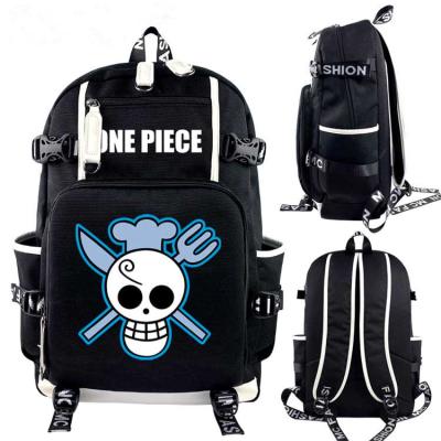 China Cartoon Waterproof Hot Japanese One-piece Canvas Anime Cosplay Colorful Anime Backpack Bag for sale