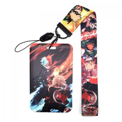 China Cosplay Jujutsu Kaisen My Hero Academia Anime Neck Strap Lanyards Badge Holder Pass ID Card Passing Chain Lanyard for Main Props for sale