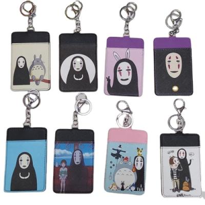 China Japan Style Vivid 8 Styles Away No Face Man PU Material For Key Pendant Ring Anime Card Holder ID Card Bag Key Chain 11*7cm for sale