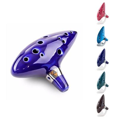 China Ceramic Time Zelda Ocarina Groove Anime Ocarina 5 Colors 12 Colors 12 Holes Fired Ceramic Anime Legend of Zelda Ocarina Anime for sale