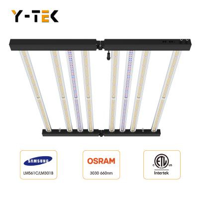 China Seed Starting Ytek Etl Foldable Horticulture Grow Stand 8 Bar IR UV 301B Switch Led Hydroponic Plant Grow Light Nalite oneo for sale