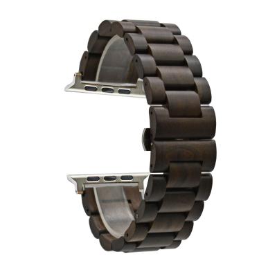 China 2019 Adjustable OEM Stainless Steel Buckle with Ebony Dark Wooden Band Natural for sale