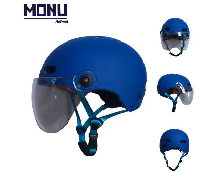 China MONU Safety Cycling Racing Shockproof Sports With Chin Pad Removable E-bike Helmet For Adult Kids for sale