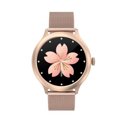 China Waterproof Oxygen Pressure Rate Smartwatch GPS Navigation DK19 Round Women Watch IP68 Heart Hours With Metal Band for sale