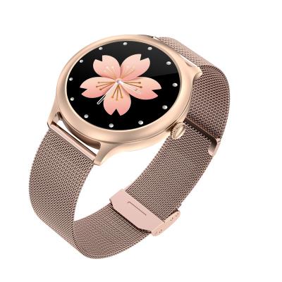 China Full Circle 1.28 Screen GPS Navigation Smart Watch DK19 Custom Watch Face Round Watch For Ladies for sale