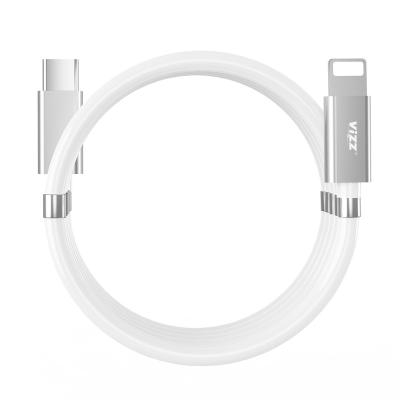 China Mobile Phone Type 5v3A Magnetic C Coil Data Cable 2 in 1 Fast USB C Charger Data Cable For Phone for sale