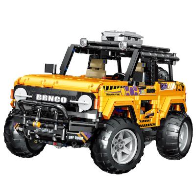 China DIY PLAY 88005 Technic Building Blocks Bricks For Kids Christmas Gifts Yellow Off-Road Vehicle SUV 1:8 Radio Control Wild Cars for sale