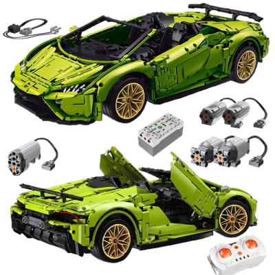 China DIY TOY Super 18K Lamborghinis Evo Spyder Remote Control Car k131 MOC-72491 Technic Building Block Bricks Children Christmas Gifts for sale