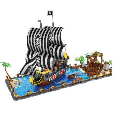 China DIY PLAY Mork 031002 Building Blocks 5937+pcs/set Creative Ideas New Series Loot Bay Sailboat Bricks Pirate Model Ships Kits for sale