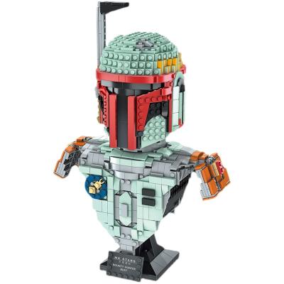 China DIY PLAY 21021 75277 Star Wars Movie Bounty Hunters Boba Fett Helmet 1200+pcs/set mouldking Model Building Blocks Bricks for sale