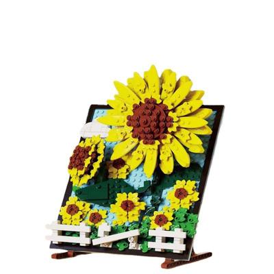 China DIY TOY Arts and Crafts 92003 Helianthus 666pcs/set Building Block Bricks for Kids Christmas Gifts for sale