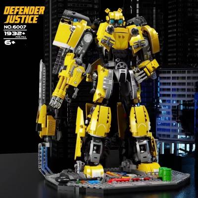 China Yellow Super Transformation Movie Model DIY Toy Kid's Toy moc 6007 Giant Robot Building Block Brick 1932pcs/set for sale