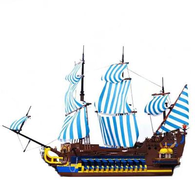 China DIY TOY MORK Building Block Creator Adventure Paddle Blue Sailing Pirate Ship Builder Brick Assembly Model 031011 3265pcs/set for sale