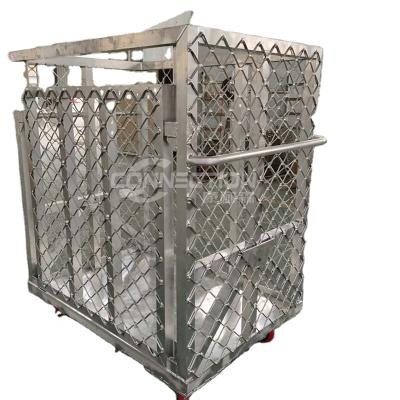 China Suitable For Outdoor Durable Aluminum Mesh Cage Luggage Trolley for sale