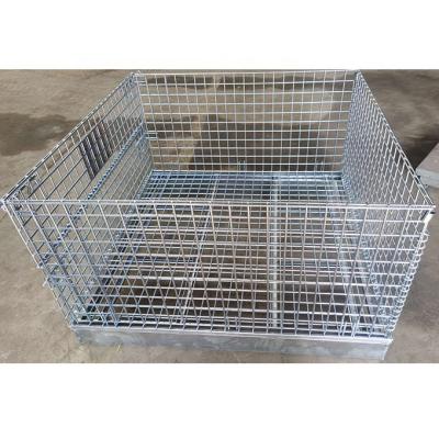 China Heavy Duty Movable Box Metal Cage Industrial Storage Container And Cage for sale