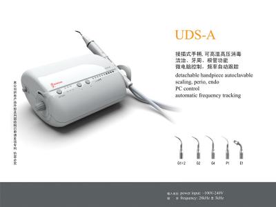 China Woodpecker EMS Compatible UDS-A Dental Ultrasonic Scaler With detachable Handpiece Multi-function Scaling, perio , endo for sale