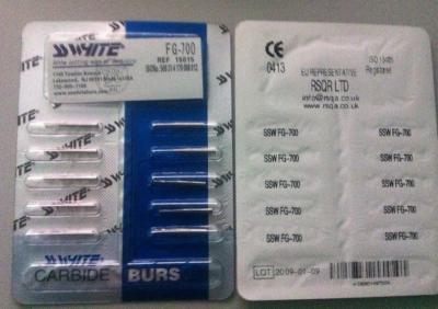 China Original Dental Endodontic Files White Carbide Dental Surgical Burs for sale