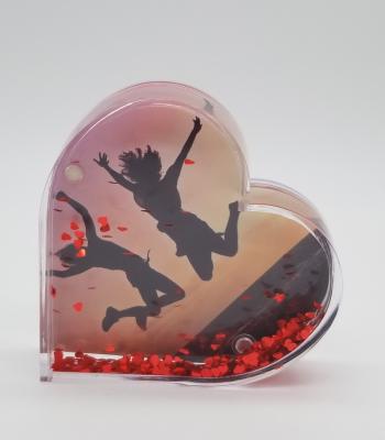 China Plastic Heart Glitter Magnetic Frame for sale