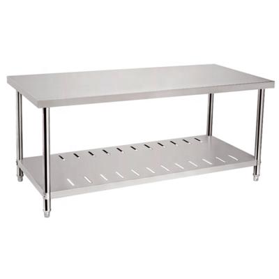 China Easily Assembled Commercial Restaurant Buffet Operation Table Durable Stainless Steel Work Table With Back for sale