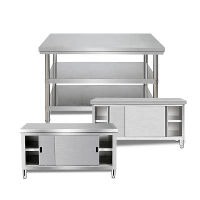 China Good easily assembled 304 stainless steel price of new product commercial stainless steel tables kitchen work board 201 for sale