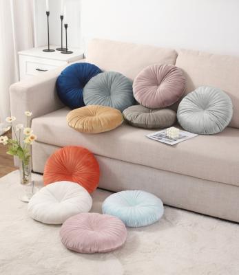 China Anti-pilling Velvet Round Embroidered Cushion Classic Velvet Cushion Wholesale Home Decorative Sofa Cushion for sale