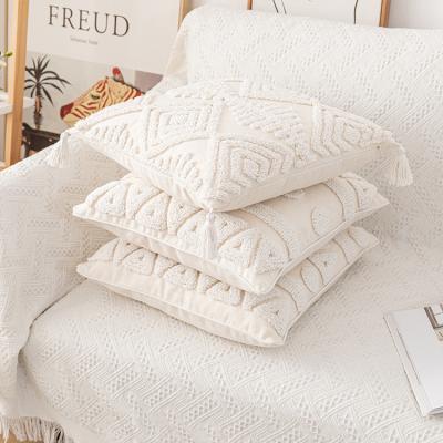 China Handmade modern nordic style cushion cover geometry style home ornate decorative cushion cover for sale