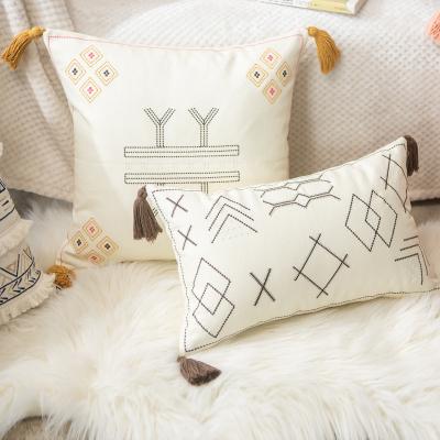 China Handmade Home Sofa Jacquard Cushion Cover America Style Decorative Jacquard Cushion Cover for sale