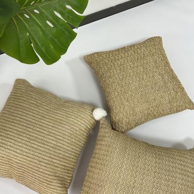 China Bohemian style decorative outdoor colorful janquard janquard janquard janquard faux raffia pillow seaside anti-pilling pillow for sale