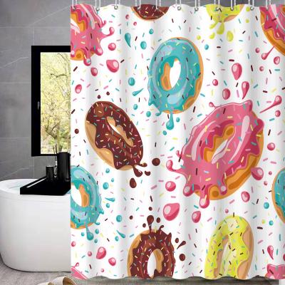 China Luxury Morden Cartoon Printed Shower Curtain Fashion Cartoon Kids Style Beautiful Printed Waterproof Shower Curtain for sale