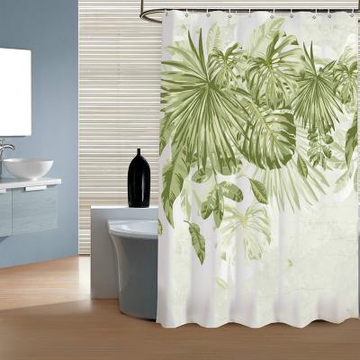 China Morden Shower Curtain Luxury Tropical Animal Flamingo Printed Tropical Plant Printed Waterproof Bathroom Decorative Shower Curtain for sale