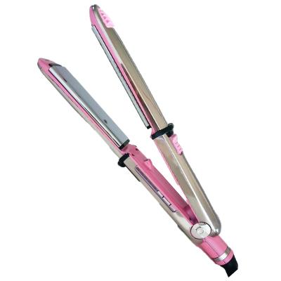 China Nano titanium hair straightener homeuse straightener car hair flat iron 2 in 1 hair curler straightener for sale